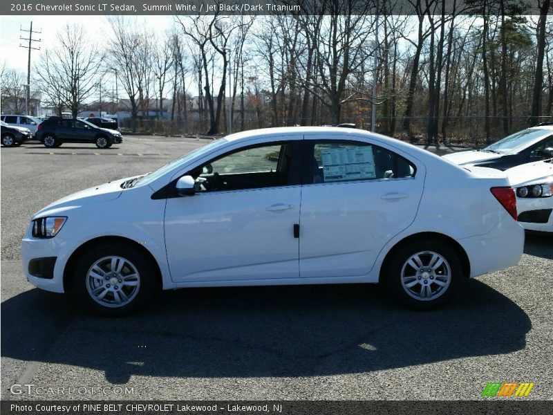 Summit White / Jet Black/Dark Titanium 2016 Chevrolet Sonic LT Sedan