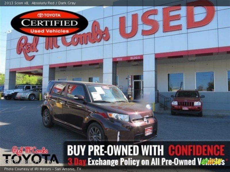 Absolutly Red / Dark Gray 2013 Scion xB