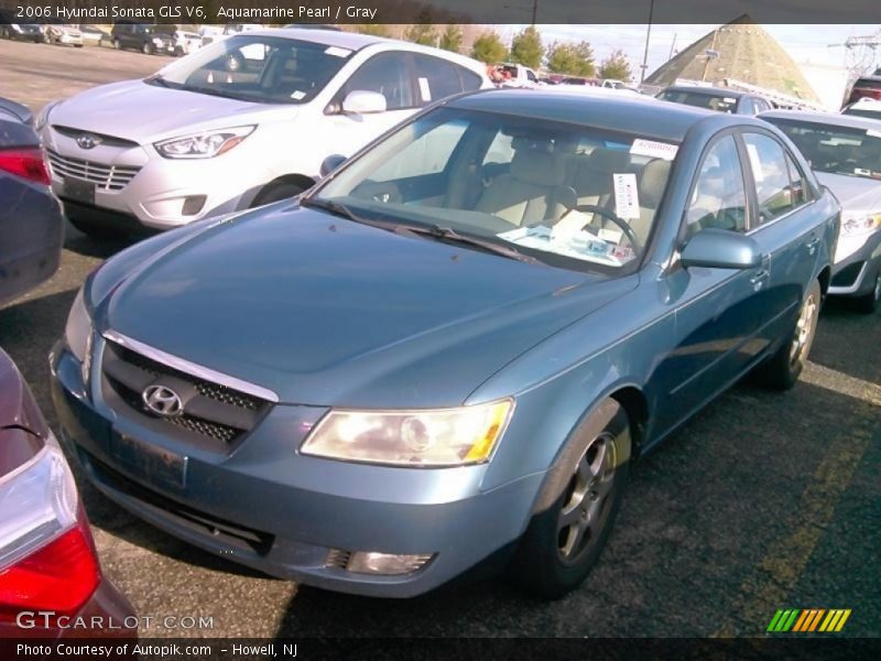 Aquamarine Pearl / Gray 2006 Hyundai Sonata GLS V6