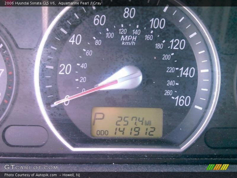 Aquamarine Pearl / Gray 2006 Hyundai Sonata GLS V6