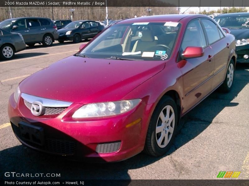 Redfire Metallic / Beige 2006 Mazda MAZDA6 i Sedan