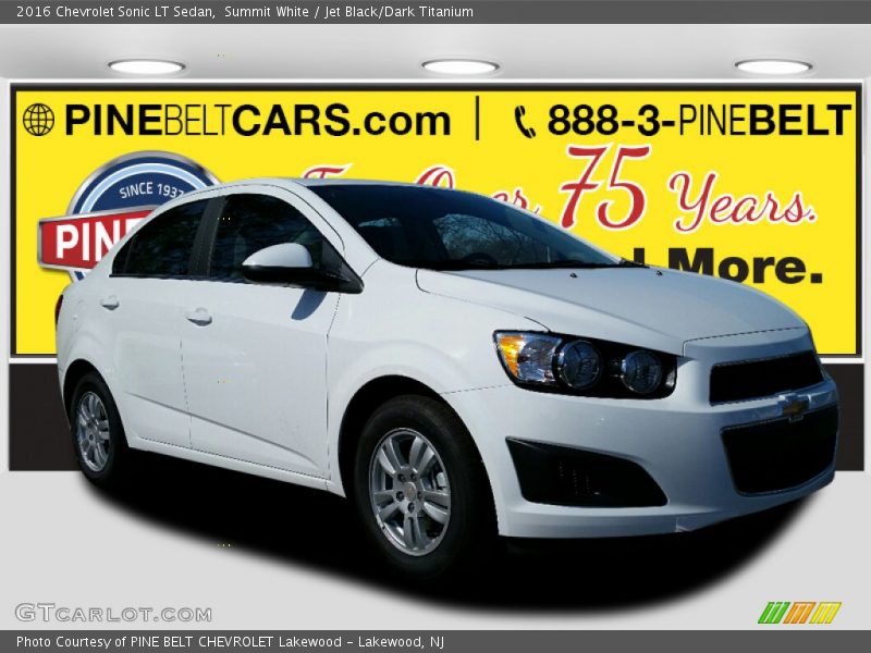 Summit White / Jet Black/Dark Titanium 2016 Chevrolet Sonic LT Sedan