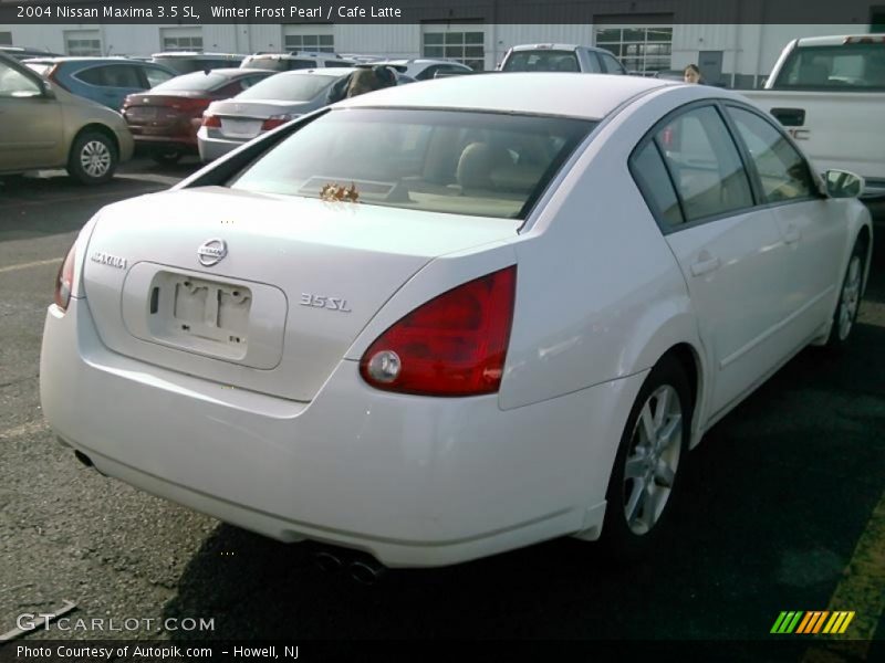 Winter Frost Pearl / Cafe Latte 2004 Nissan Maxima 3.5 SL