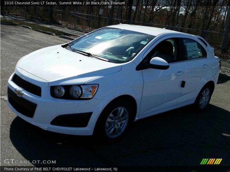 Summit White / Jet Black/Dark Titanium 2016 Chevrolet Sonic LT Sedan