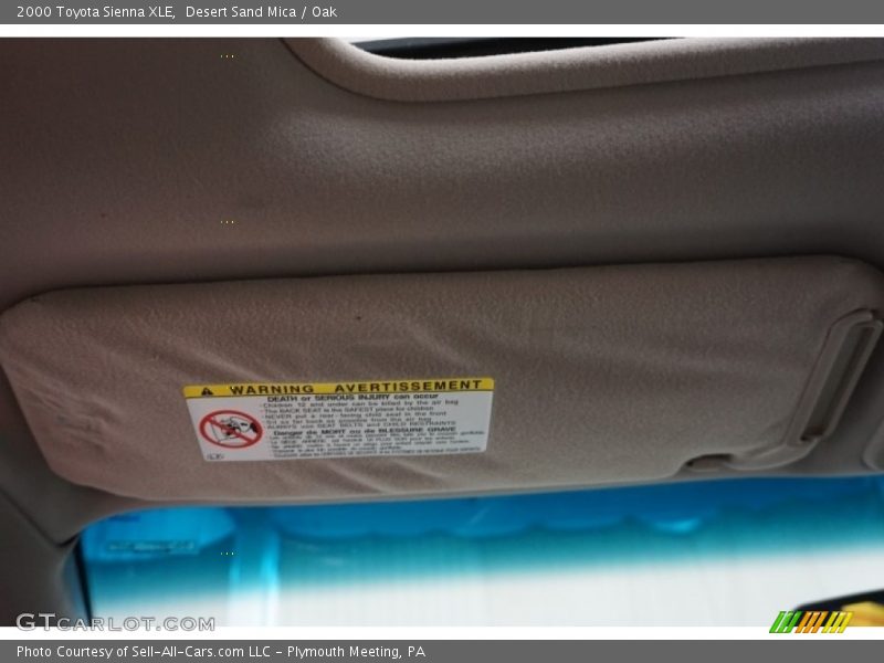 Desert Sand Mica / Oak 2000 Toyota Sienna XLE