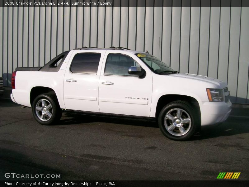 Summit White / Ebony 2008 Chevrolet Avalanche LTZ 4x4