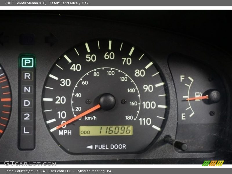 Desert Sand Mica / Oak 2000 Toyota Sienna XLE