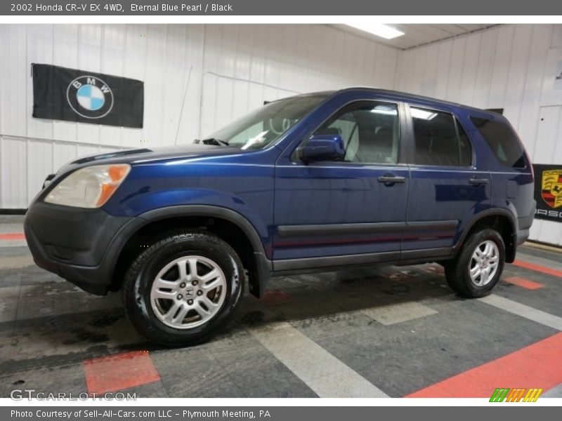 Eternal Blue Pearl / Black 2002 Honda CR-V EX 4WD