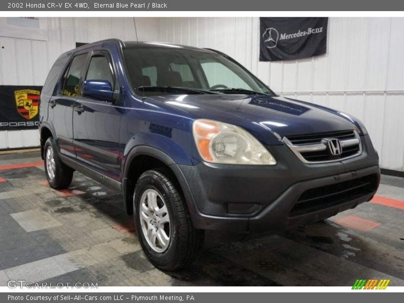 Eternal Blue Pearl / Black 2002 Honda CR-V EX 4WD