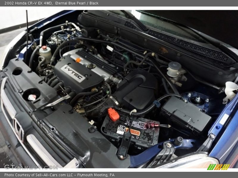 Eternal Blue Pearl / Black 2002 Honda CR-V EX 4WD