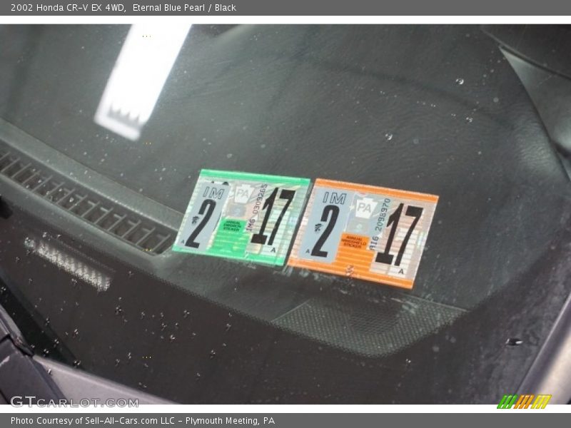 Eternal Blue Pearl / Black 2002 Honda CR-V EX 4WD