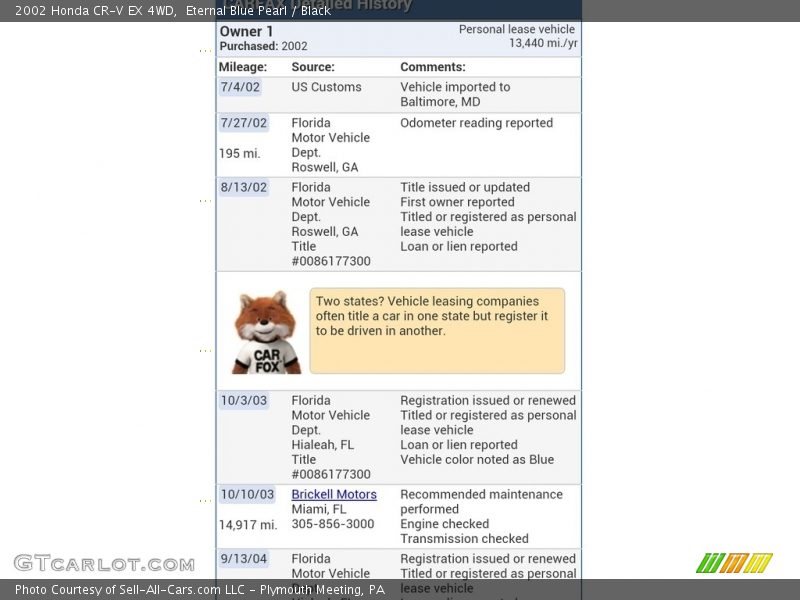 Eternal Blue Pearl / Black 2002 Honda CR-V EX 4WD