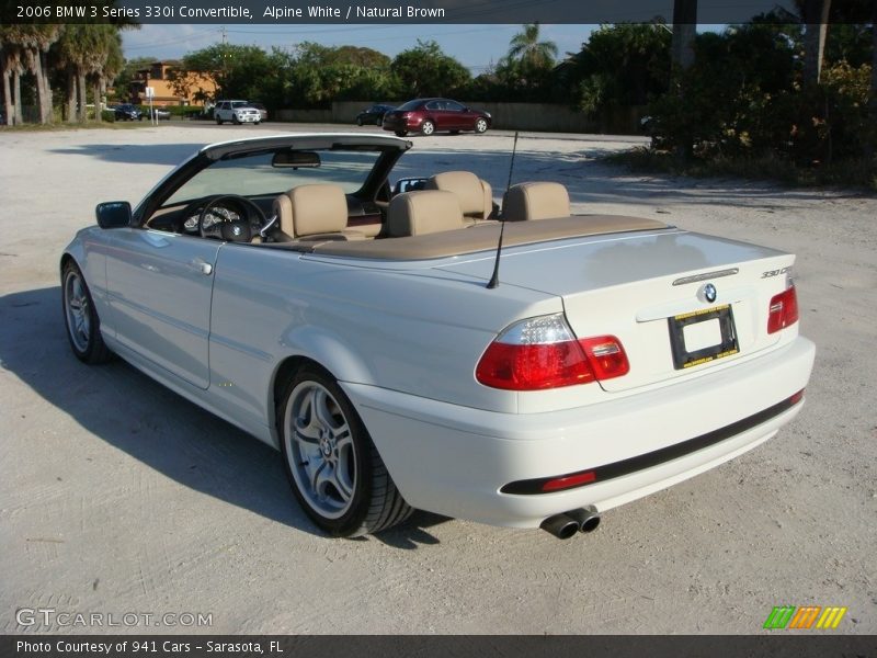 Alpine White / Natural Brown 2006 BMW 3 Series 330i Convertible