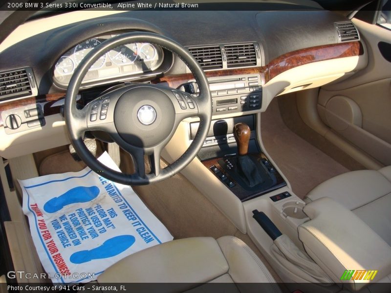 Alpine White / Natural Brown 2006 BMW 3 Series 330i Convertible