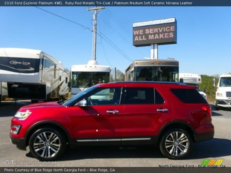 Ruby Red Metallic Tri-Coat / Platinum Medium Soft Ceramic Nirvana Leather 2016 Ford Explorer Platinum 4WD