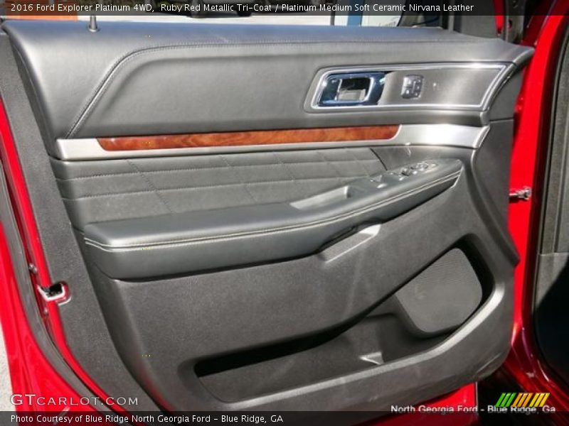 Ruby Red Metallic Tri-Coat / Platinum Medium Soft Ceramic Nirvana Leather 2016 Ford Explorer Platinum 4WD