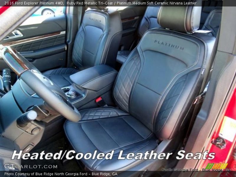 Ruby Red Metallic Tri-Coat / Platinum Medium Soft Ceramic Nirvana Leather 2016 Ford Explorer Platinum 4WD