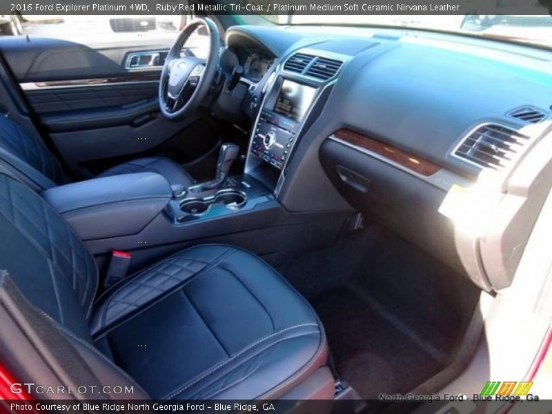 Ruby Red Metallic Tri-Coat / Platinum Medium Soft Ceramic Nirvana Leather 2016 Ford Explorer Platinum 4WD