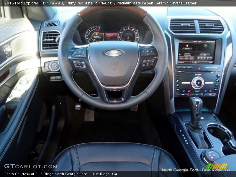 Ruby Red Metallic Tri-Coat / Platinum Medium Soft Ceramic Nirvana Leather 2016 Ford Explorer Platinum 4WD