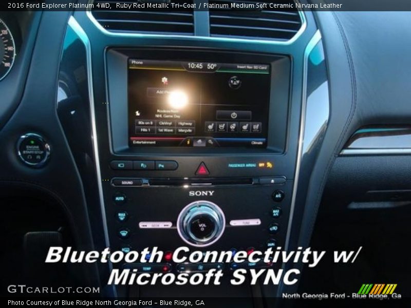 Ruby Red Metallic Tri-Coat / Platinum Medium Soft Ceramic Nirvana Leather 2016 Ford Explorer Platinum 4WD