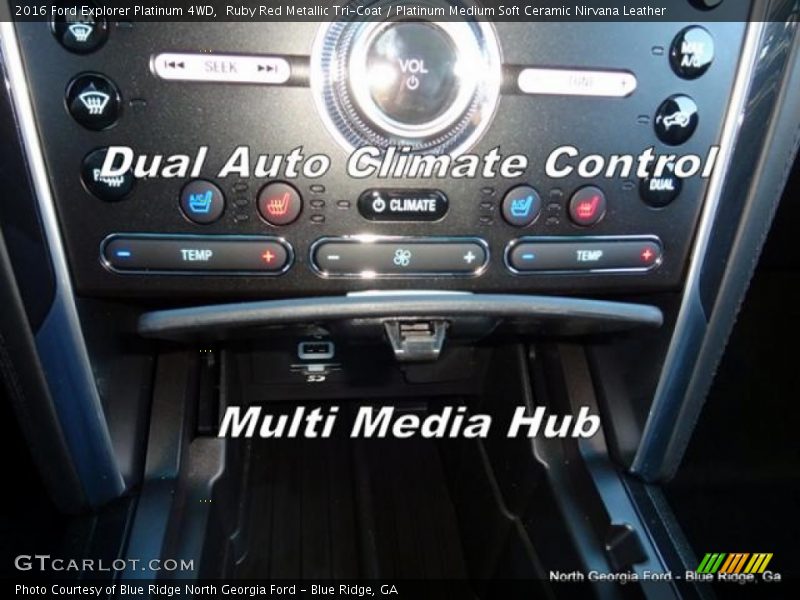 Ruby Red Metallic Tri-Coat / Platinum Medium Soft Ceramic Nirvana Leather 2016 Ford Explorer Platinum 4WD