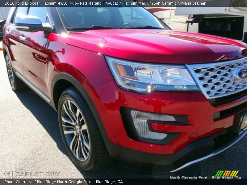 Ruby Red Metallic Tri-Coat / Platinum Medium Soft Ceramic Nirvana Leather 2016 Ford Explorer Platinum 4WD