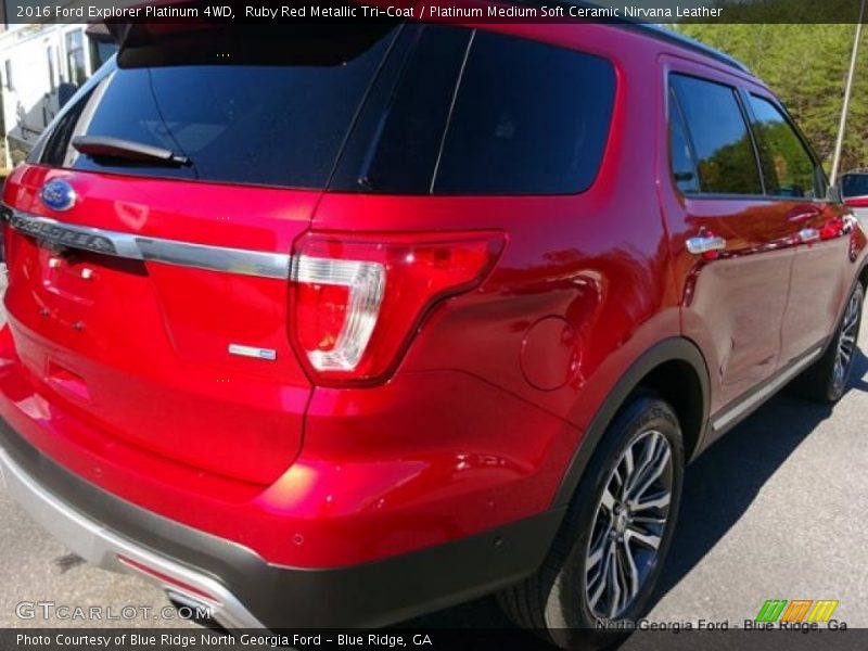 Ruby Red Metallic Tri-Coat / Platinum Medium Soft Ceramic Nirvana Leather 2016 Ford Explorer Platinum 4WD