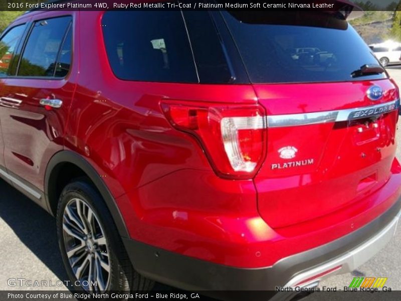Ruby Red Metallic Tri-Coat / Platinum Medium Soft Ceramic Nirvana Leather 2016 Ford Explorer Platinum 4WD
