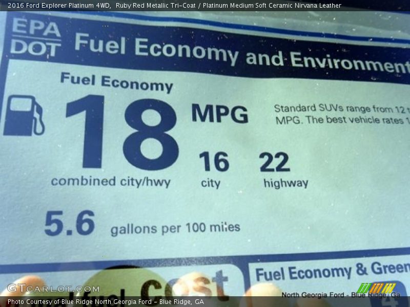 Ruby Red Metallic Tri-Coat / Platinum Medium Soft Ceramic Nirvana Leather 2016 Ford Explorer Platinum 4WD