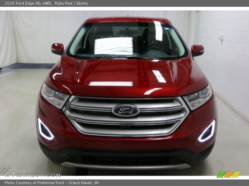 Ruby Red / Ebony 2016 Ford Edge SEL AWD