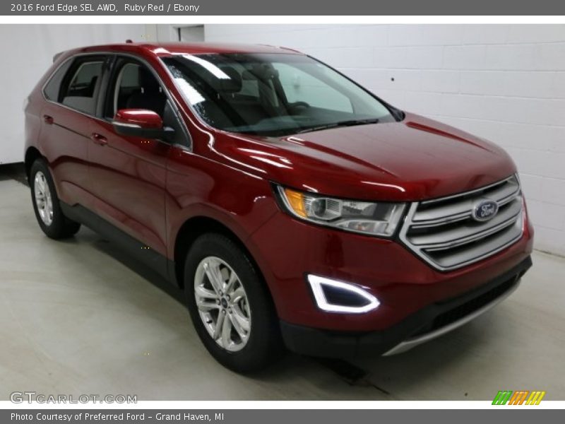 Ruby Red / Ebony 2016 Ford Edge SEL AWD