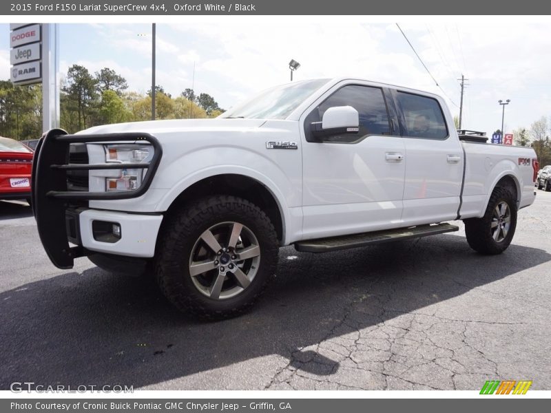 Oxford White / Black 2015 Ford F150 Lariat SuperCrew 4x4