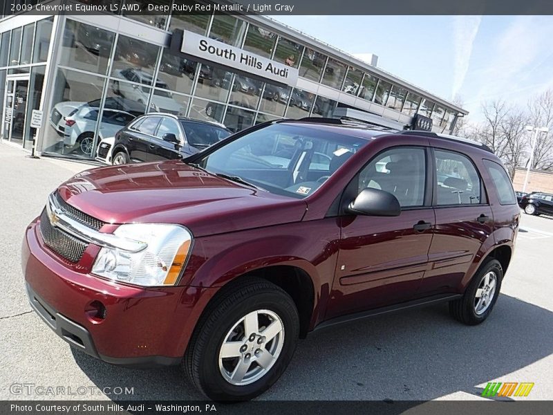 Deep Ruby Red Metallic / Light Gray 2009 Chevrolet Equinox LS AWD