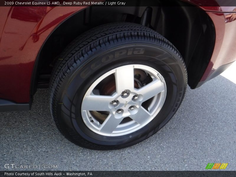 Deep Ruby Red Metallic / Light Gray 2009 Chevrolet Equinox LS AWD