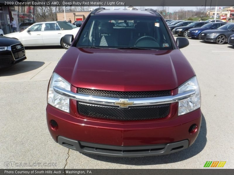 Deep Ruby Red Metallic / Light Gray 2009 Chevrolet Equinox LS AWD