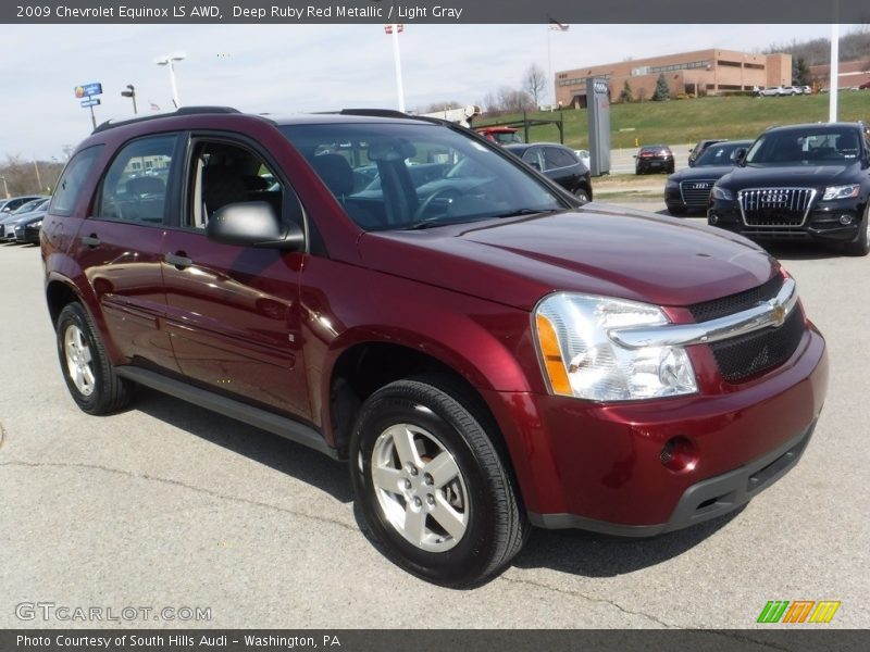 Deep Ruby Red Metallic / Light Gray 2009 Chevrolet Equinox LS AWD