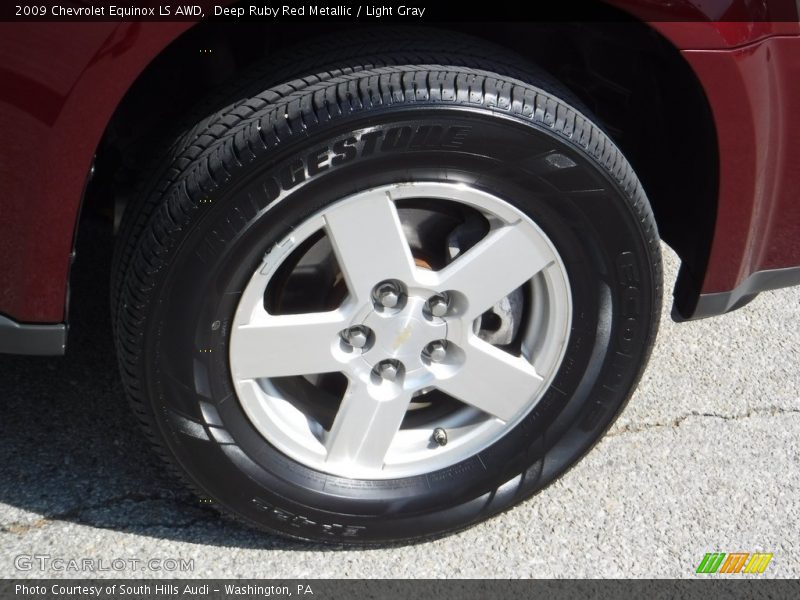 Deep Ruby Red Metallic / Light Gray 2009 Chevrolet Equinox LS AWD