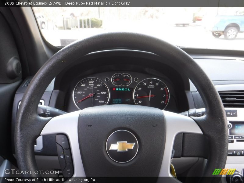 Deep Ruby Red Metallic / Light Gray 2009 Chevrolet Equinox LS AWD