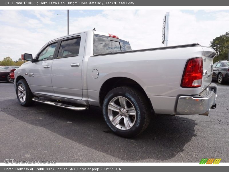 Bright Silver Metallic / Black/Diesel Gray 2013 Ram 1500 Big Horn Crew Cab