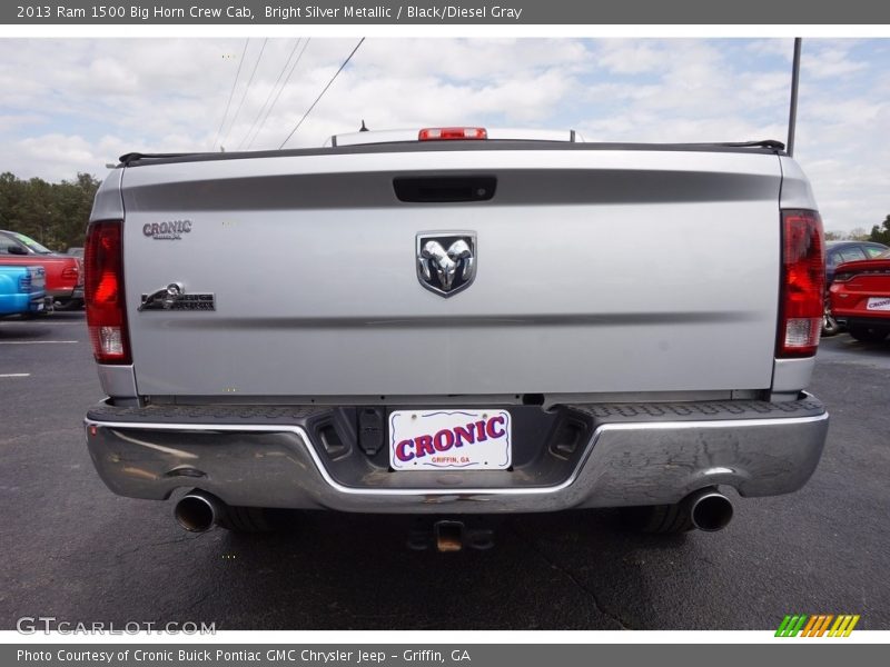 Bright Silver Metallic / Black/Diesel Gray 2013 Ram 1500 Big Horn Crew Cab