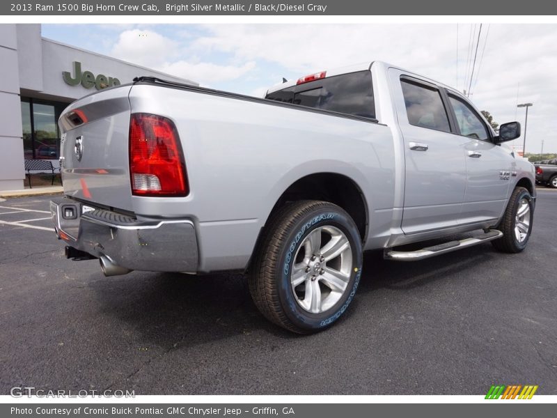 Bright Silver Metallic / Black/Diesel Gray 2013 Ram 1500 Big Horn Crew Cab