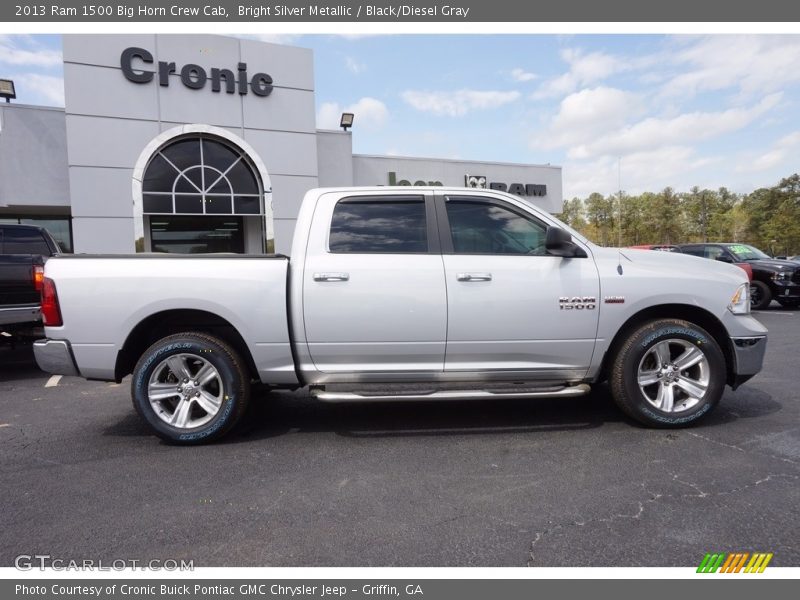 Bright Silver Metallic / Black/Diesel Gray 2013 Ram 1500 Big Horn Crew Cab