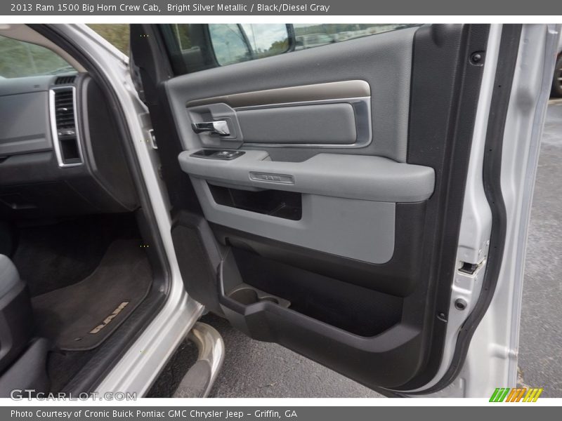 Bright Silver Metallic / Black/Diesel Gray 2013 Ram 1500 Big Horn Crew Cab