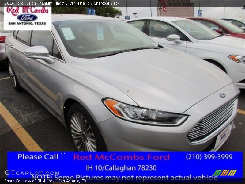 Ingot Silver Metallic / Charcoal Black 2016 Ford Fusion Titanium