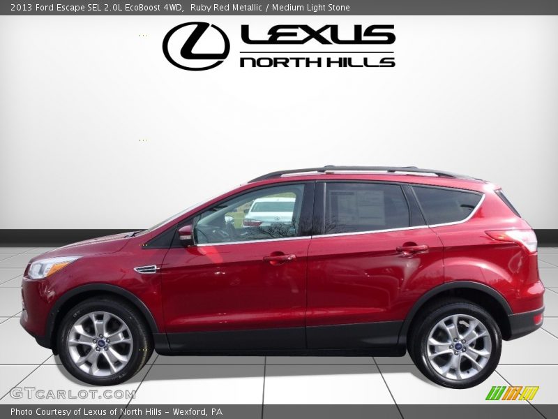 Ruby Red Metallic / Medium Light Stone 2013 Ford Escape SEL 2.0L EcoBoost 4WD