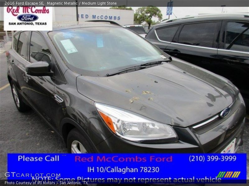 Magnetic Metallic / Medium Light Stone 2016 Ford Escape SE