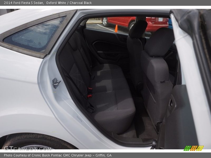 Oxford White / Charcoal Black 2014 Ford Fiesta S Sedan