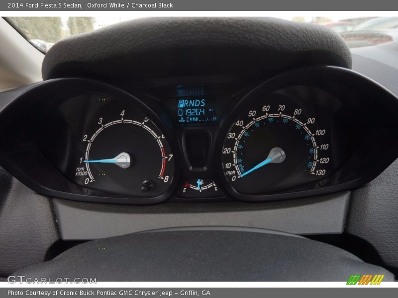 Oxford White / Charcoal Black 2014 Ford Fiesta S Sedan