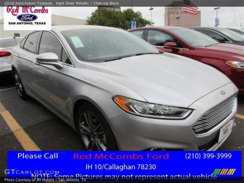 Ingot Silver Metallic / Charcoal Black 2016 Ford Fusion Titanium