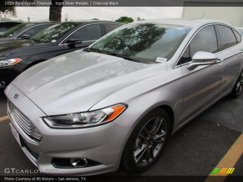 Ingot Silver Metallic / Charcoal Black 2016 Ford Fusion Titanium